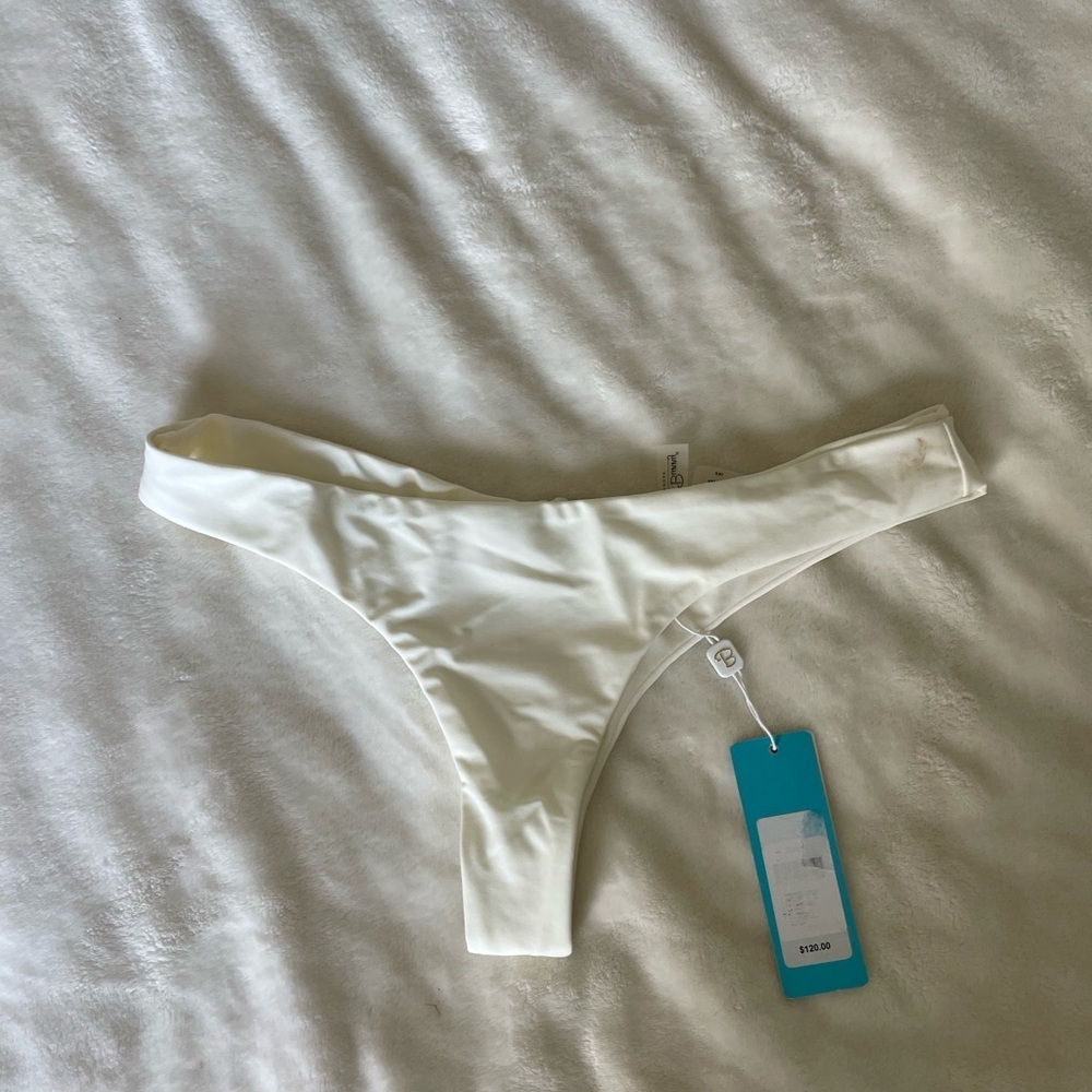 Beach Bunny Zoey Cream Swim Bottom